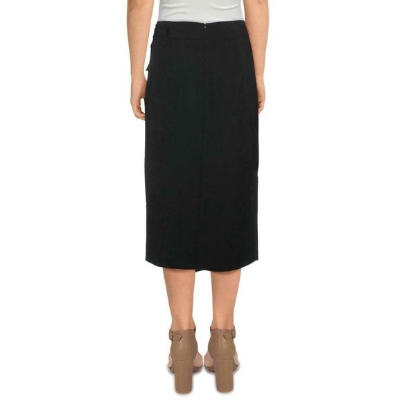 Donna Karan Faux Wrap Belted Skirt - Picture 3 of 3